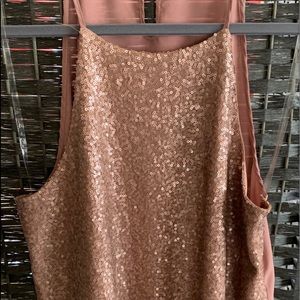 Beautiful mocha colored sequined top.